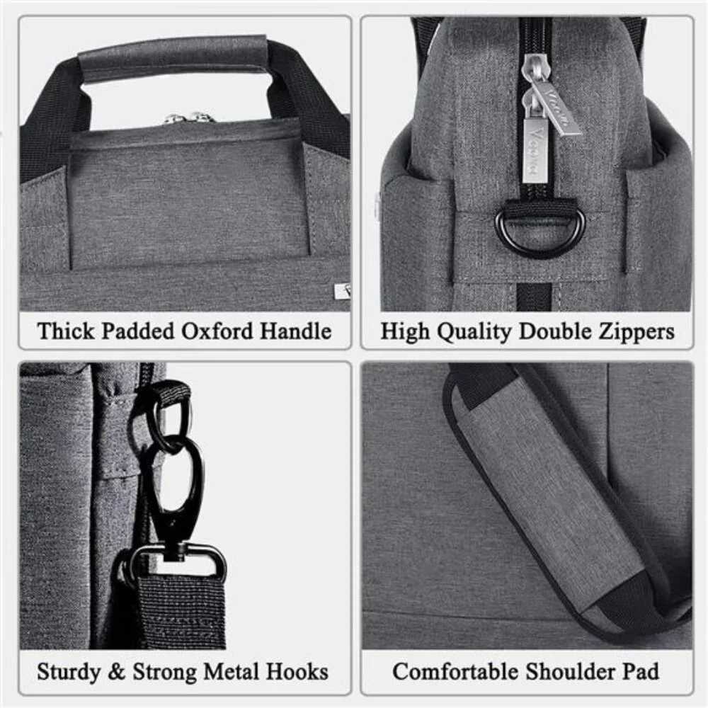 Laptop Bag Case 17 17.3 Inch Computer Sleeve Messenger Bag with Shoulder Strap